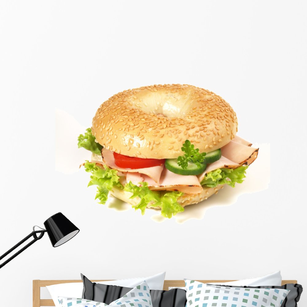 Amazon.com: Wallmonkeys Bagel with Ham Wall Decal Peel and